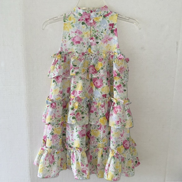 Janie and Jack Girls 6T Multi-Floral Tier Dress - Picture 6 of 9